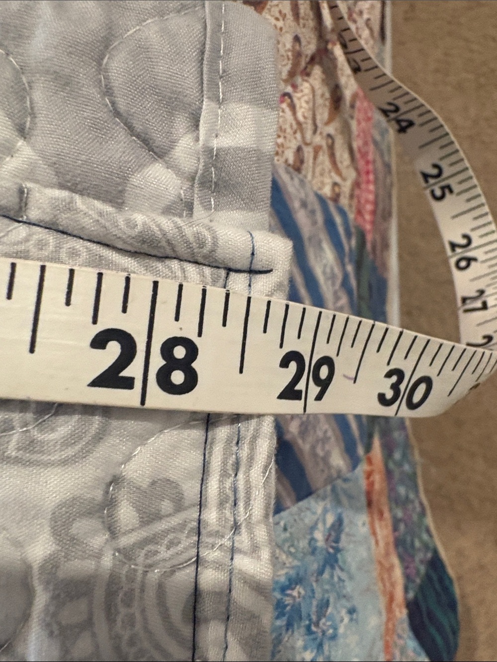 Quilted Hooded Women's Hoodie in Gray, White with contrasting sleeves and hood. - Picture 7 of 7